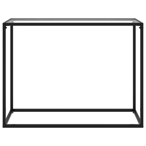 Mobiletto Consolle Trasparente 100x35x75 cm in Vetro Temperato