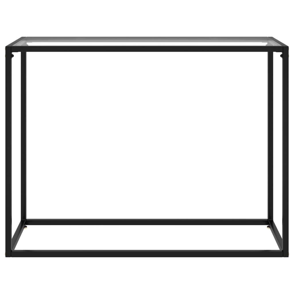 Mobiletto Consolle Trasparente 100x35x75 cm in Vetro Temperato