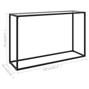 Mobiletto Consolle Trasparente 120x35x75 cm in Vetro Temperato