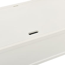 Load image into Gallery viewer, Cassapanca con Schienale 126 cm Bianca in Legno Massello di Abete