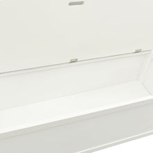 Load image into Gallery viewer, Cassapanca con Schienale 126 cm Bianca in Legno Massello di Abete