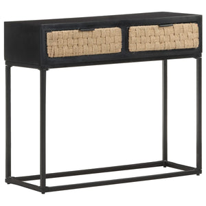 Tavolo Consolle 90x35x76 cm in Legno Massello di Mango