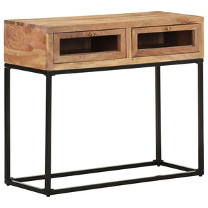 Tavolo Consolle 90x35x76 cm in Legno Massello d'Acacia