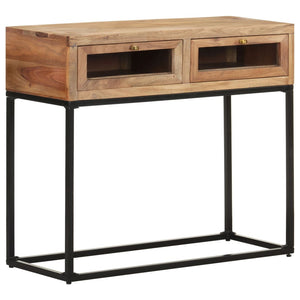 Tavolo Consolle 90x35x76 cm in Legno Massello d'Acacia