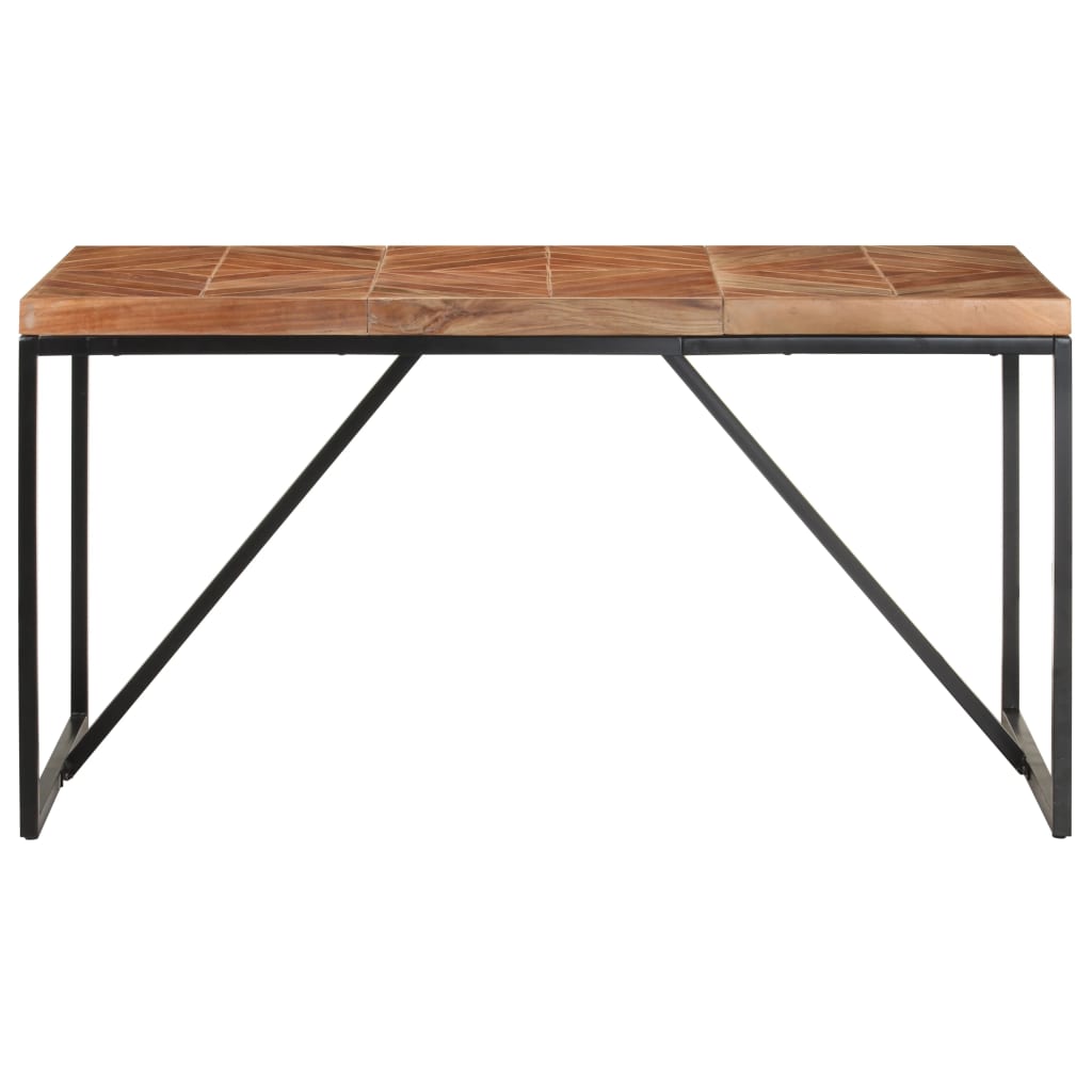 Tavolo da Pranzo 140x70x76 cm in Legno Massello Acacia e Mango