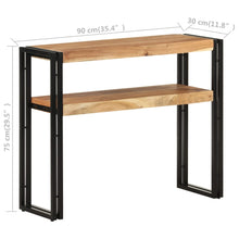 Laden Sie das Bild in den Galerie-Viewer, Tavolo Consolle 90x30x75 cm in Legno Massello di Acacia