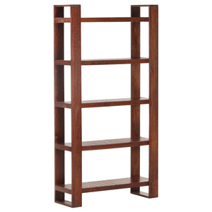 Libreria Marrone 85x30x166 cm in Legno Massello di Acacia