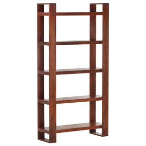 Libreria Marrone 85x30x166 cm in Legno Massello di Acacia