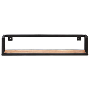 Mensole a Muro 2 pz 80 cm in Legno Massello di Acacia
