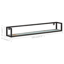 Load image into Gallery viewer, Mensole a Muro 2 pz 120 cm in Legno Massello di Recupero