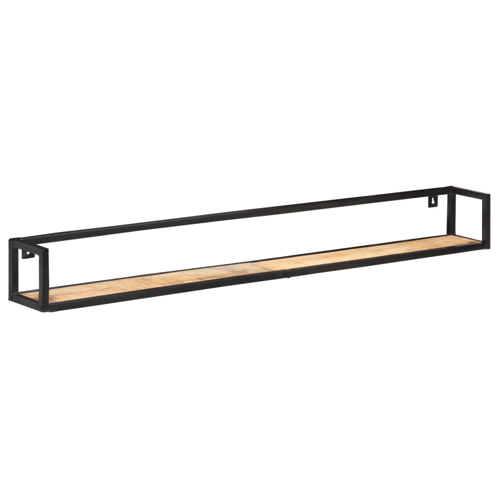 Mensole a Muro 2 pz 160 cm in Legno di Mango Grezzo