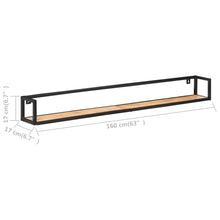 Load image into Gallery viewer, Mensole a Muro 2 pz 160 cm in Legno Massello di Acacia