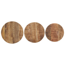 Indlæs billede til gallerivisning Tavolini Laterali 3 pz in Legno di Mango Grezzo