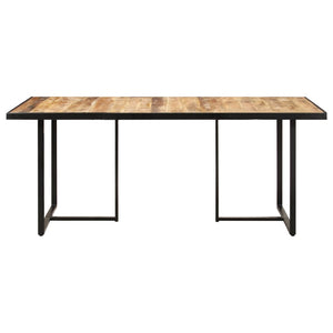 Tavolo da Pranzo 160 cm in Legno Massello di Mango Grezzo
