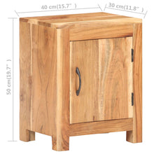 Load image into Gallery viewer, Mobiletto con anta 40x30x50 cm in Legno Massello di Acacia