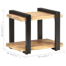 Indlæs billede til gallerivisning Tavolino 50x40x40 cm in Legno di Mango Grezzo