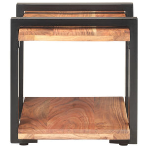 Tavolino 50x40x40 cm in Legno Massello di Acacia
