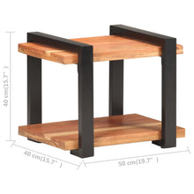 Indlæs billede til gallerivisning Tavolino 50x40x40 cm in Legno Massello di Acacia