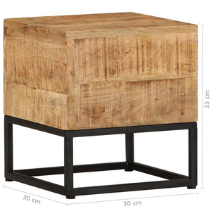 Tavolino 30x30x33 cm in Legno di Mango Grezzo