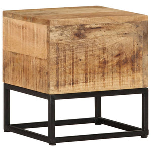 Tavolino 30x30x33 cm in Legno di Mango Grezzo