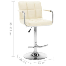 Laden Sie das Bild in den Galerie-Viewer, Sgabelli da Bar 2 pz Crema in Similpelle