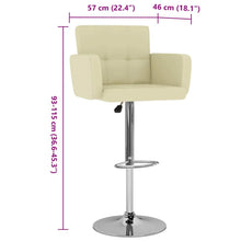 Laden Sie das Bild in den Galerie-Viewer, Sgabelli da Bar 2 pz Crema in Similpelle