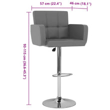 Carica l&#39;immagine nel visualizzatore di Gallery, Sgabelli da Bar 2 pz Grigi in Similpelle