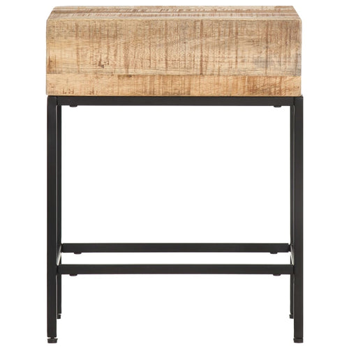 Tavolino 40x30x50 cm in Legno Massello di Mango Grezzo