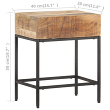 Indlæs billede til gallerivisning Tavolino 40x30x50 cm in Legno Massello di Mango Grezzo