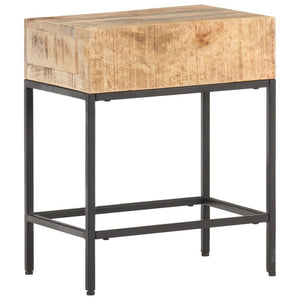 Tavolino 40x30x50 cm in Legno Massello di Mango Grezzo