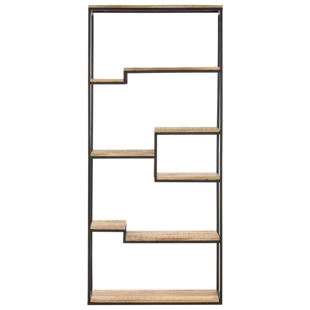 Libreria 80x30x180 cm in Legno di Mango Grezzo
