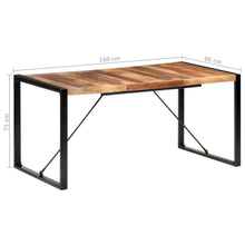 Indlæs billede til gallerivisning Tavolo da Pranzo 160x80x75 cm in Legno Massello