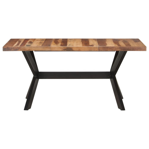 Tavolo da Pranzo 160x80x75 cm Legno Massello con Finitura Ambra