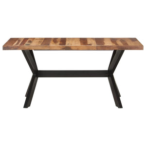 Tavolo da Pranzo 160x80x75 cm Legno Massello con Finitura Ambra