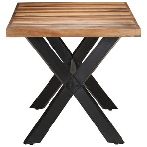 Tavolo da Pranzo 160x80x75 cm Legno Massello con Finitura Ambra