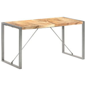 Tavolo da Pranzo 140x70x75 cm in Legno Massello di Mango Grezzo