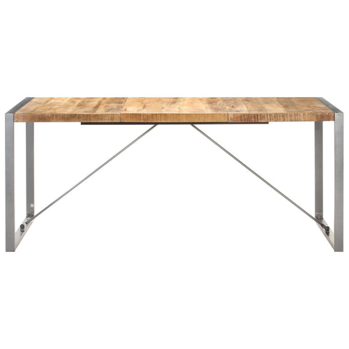 Tavolo da Pranzo 180x90x75 cm in Legno Massello di Mango Grezzo