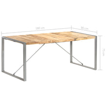 Indlæs billede til gallerivisning Tavolo da Pranzo 180x90x75 cm in Legno Massello di Mango Grezzo