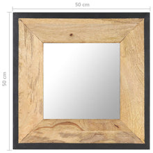 Load image into Gallery viewer, Specchio 50x50 cm in Legno Massello di Mango