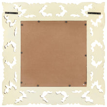 Carica l&#39;immagine nel visualizzatore di Gallery, Specchio Intagliato a Mano Bianco 50x50 cm in Massello di Mango