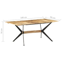 Indlæs billede til gallerivisning Tavolo da Pranzo 180x90x76 cm in Legno Massello di Mango