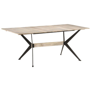 Tavolo da Pranzo 180x90x76 cm in Legno Massello di Mango