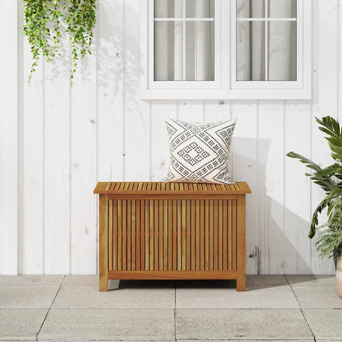 Baule da Giardino 90x50x58 cm in Massello di Acacia Marrone