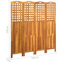 Load image into Gallery viewer, Separè 4 Pannelli  161x2x170 cm in Massello Acacia