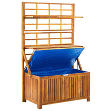 Load image into Gallery viewer, Baule da Giardino con Traliccio 99x55x160 cm in Massello d&#39;Acacia Marrone