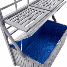 Carica l&#39;immagine nel visualizzatore di Gallery, Baule da Giardino con Traliccio 99x55x160 cm in Massello d&#39;Acacia Grigio