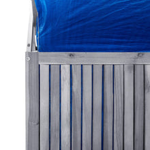 Carica l&#39;immagine nel visualizzatore di Gallery, Baule da Giardino con Traliccio 99x55x160 cm in Massello d&#39;Acacia Grigio