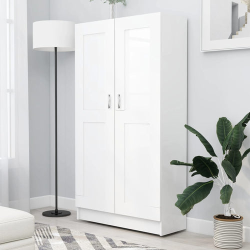 Libreria/Armadio Bianca 82,5x30,5x150 cm in Legno Multistrato