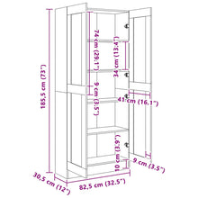 Load image into Gallery viewer, Libreria/Armadio Bianca 82,5x30,5x185,5 cm in Legno Multistrato