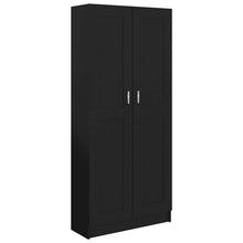 Indlæs billede til gallerivisning Libreria/Armadio Nera 82,5x30,5x185,5 cm in Legno Multistrato